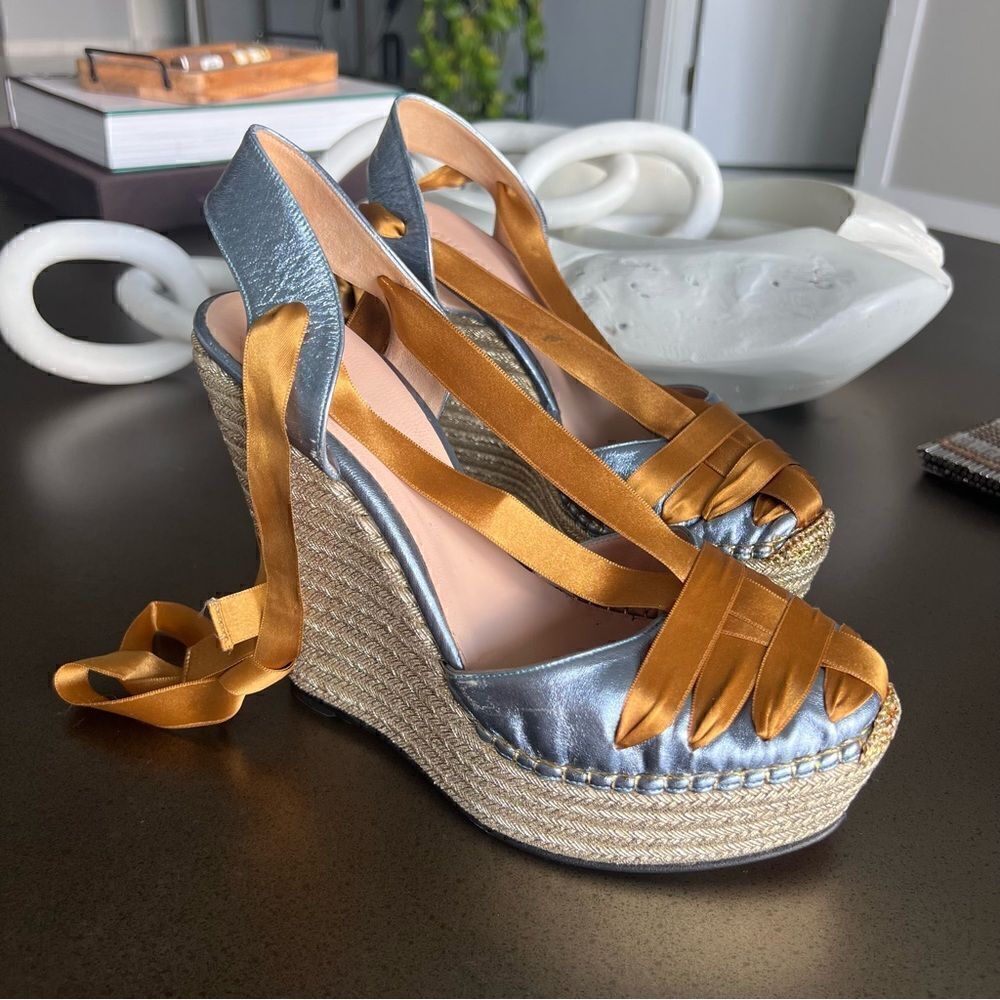 GUCCI Lilibeth leather espadrilles Size 40